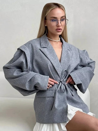 Elegant Lapel Blazer Jacket