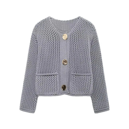 Button Front Knit Cardigan