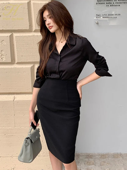 High Waist Pencil Skirt for Women