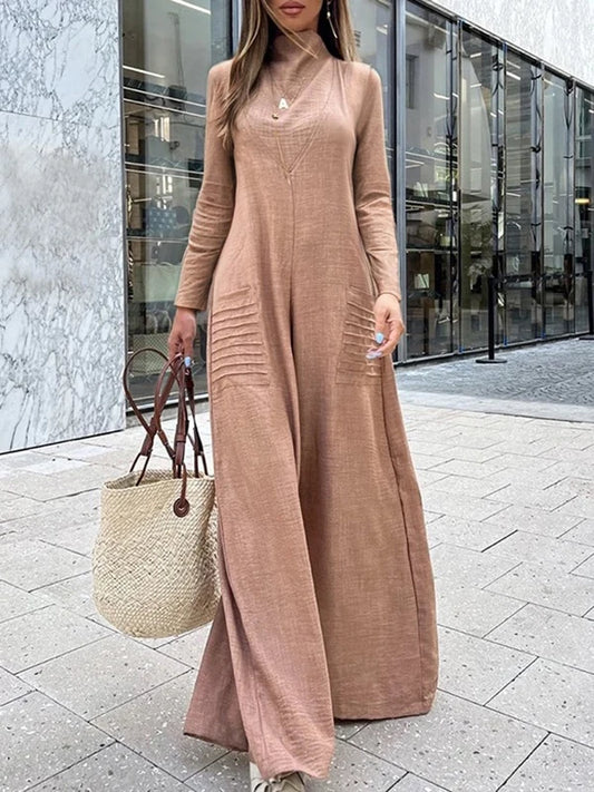 Elegant Wide Leg Long Sleeve Jumpsuit