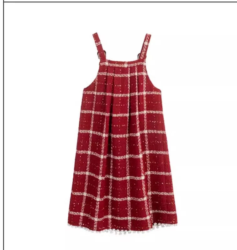 Women’s Red Plaid Christmas Two-Piece Set