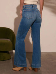 High Waist Straight Denim Jeans