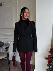 Slim Waist Double Breasted Blazer