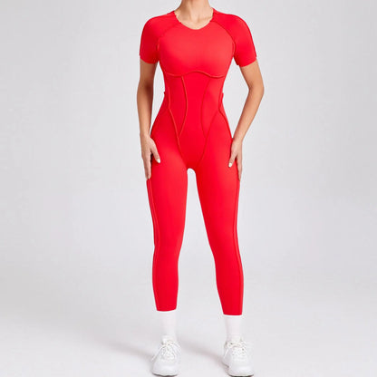 Backless Long Sleeve Yoga Jumpsuit