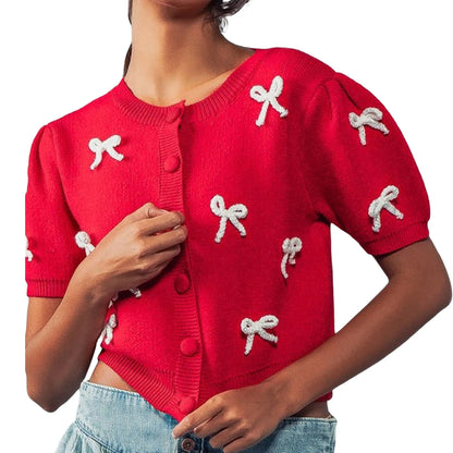 Round Neck Button Cardigan