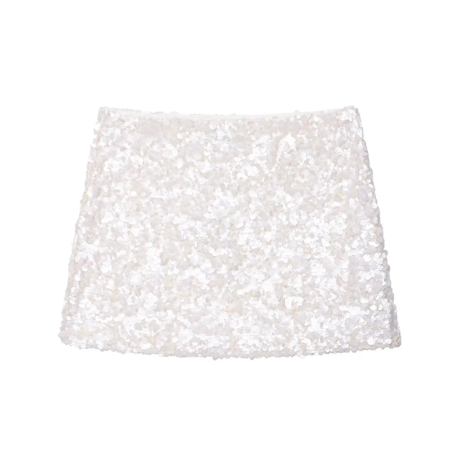 High Waist Sequin Mini Skirt