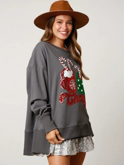 Women’s Ugly Christmas Sequin Sweatshirt