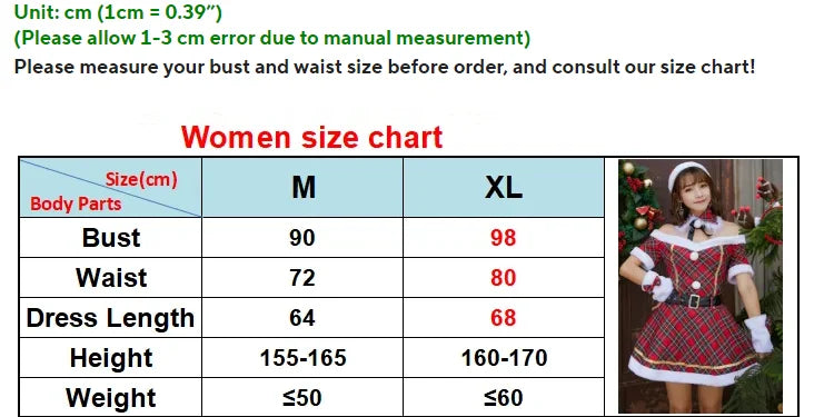 Red Checkered Santa Christmas Dress