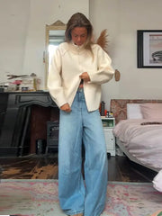 Zip-Up Solid Knit Cardigan