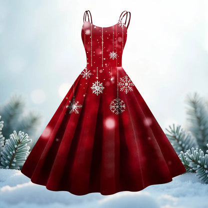 Forest Print Swing Slip Dress