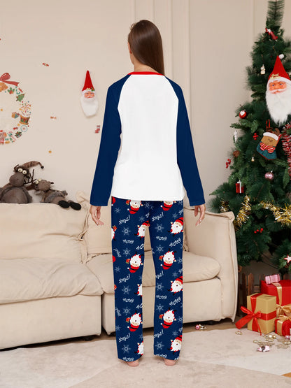 Raglan Sleeve Navy & White Pajamas
