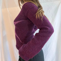 Off Shoulder Graphic Sweater