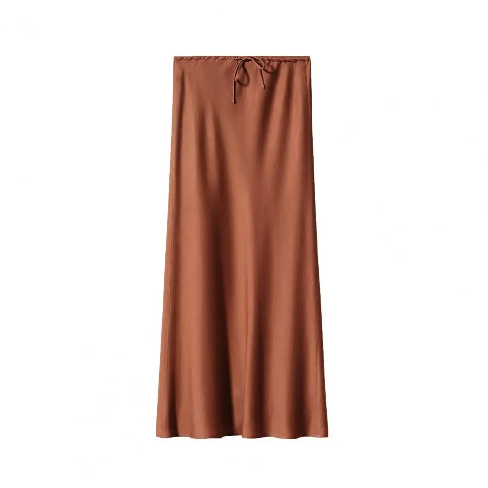 High Waist Satin Maxi Skirt