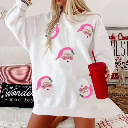 Women’s Santa Claus Sequin Sweatshirt