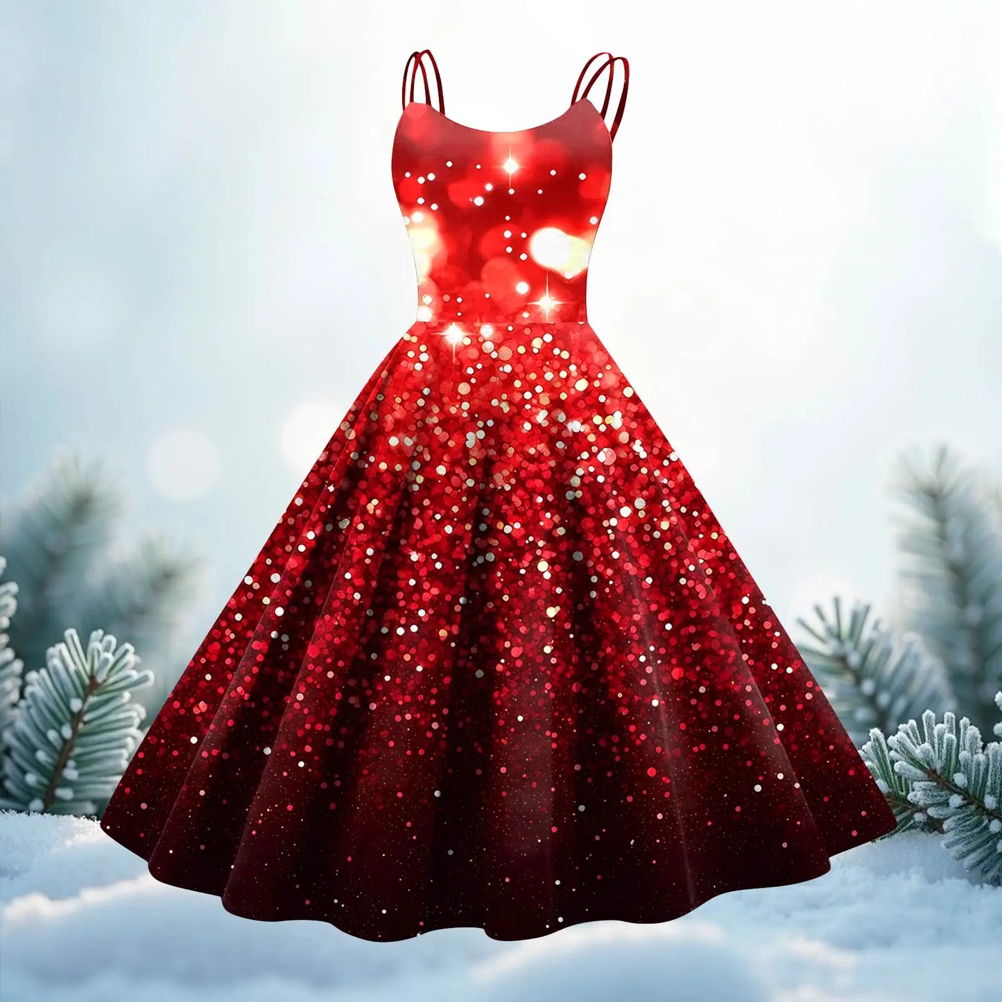 Sequin Swing Slip Dress