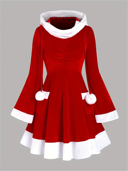 Hooded Santa Bodycon Dress
