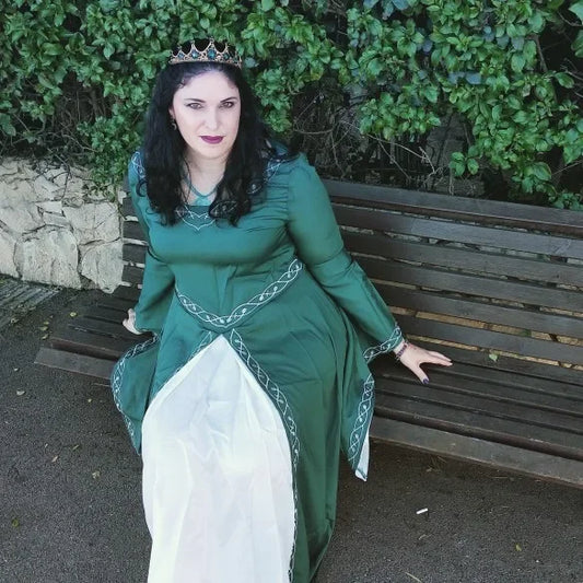 Embroidered Christmas Knit Midi Dress