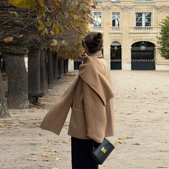 Scarf Collar Short Coat