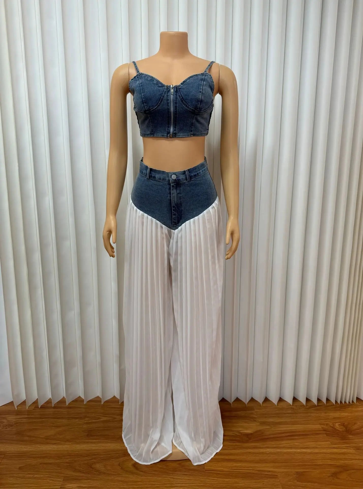 Denim Cami Wide Leg Set