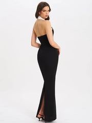 Halter Backless Maxi Bodycon Dress