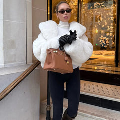 Big Fur Collar Overcoat