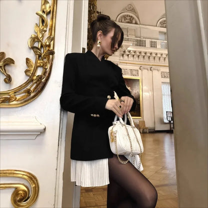 Spliced Design Blazer Jacket