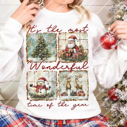 Retro Santa Claus Iron-On Christmas Sticker