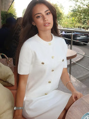 O-Neck Solid Knit Cardigan