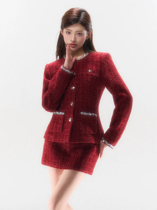French Tweed Luxury Two-Piece Set