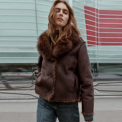 Faux Fur Patchwork Jacket