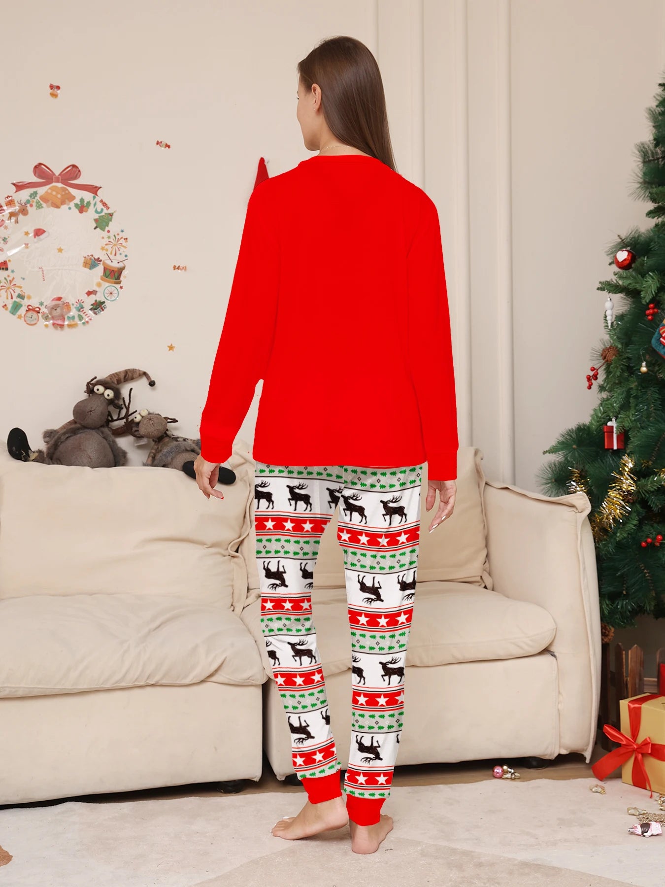 Reindeer Christmas Couple Pajama Set