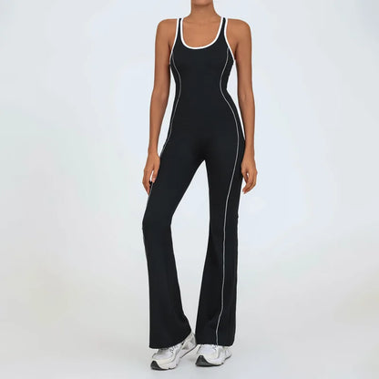 Backless Flare Yoga Jumpsuit