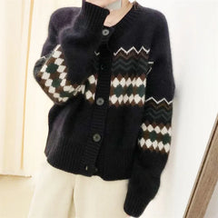 Women’s Knitted Crew Neck Long-Sleeve Sweater