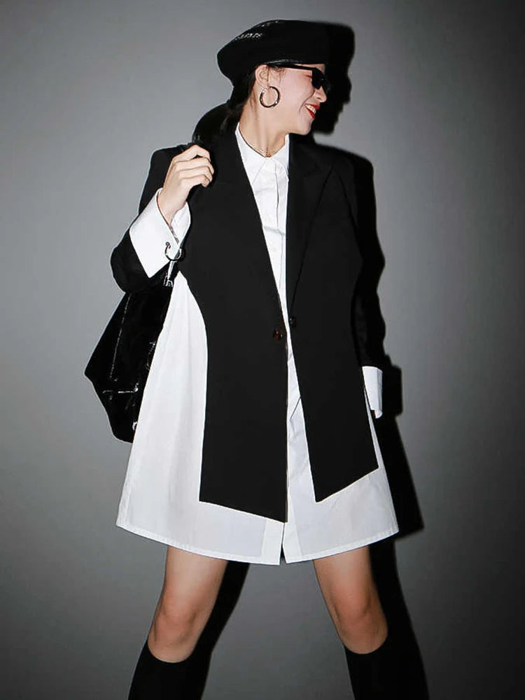 Black Cross Split Blazer