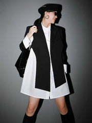 Black Cross Split Blazer
