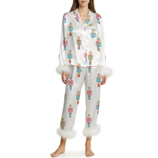 Cartoon Soldier Print Pajama Set