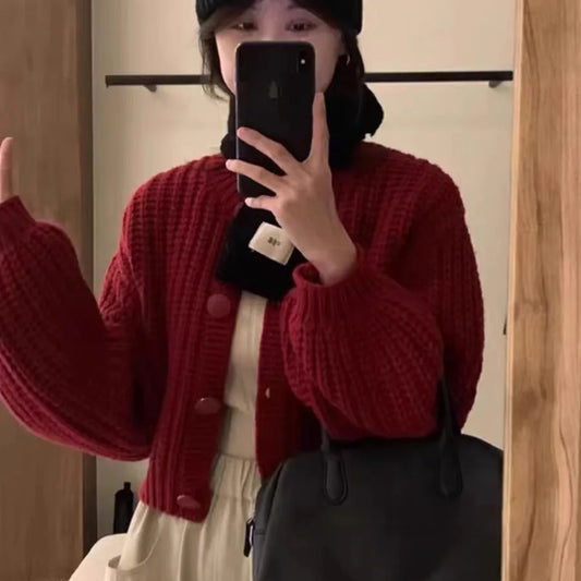 Short Knit Poncho Cardigan