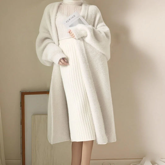 Fluffy Cashmere Long Sleeve Sweater