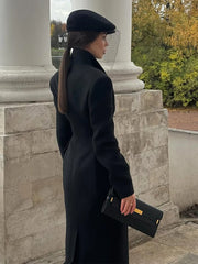 Faux Fur Parka with Shoulder Pads