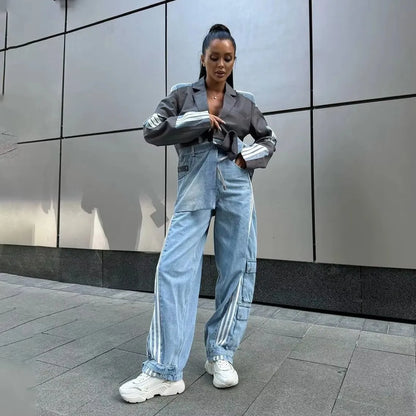 Cowboy Style Spliced Blazer