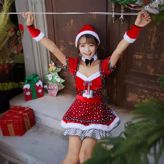 Polka Dot Santa Dress