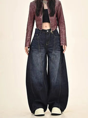 Embroidered Loose Wide Leg Jeans