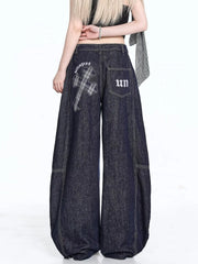 High Waist Patchwork Jeans