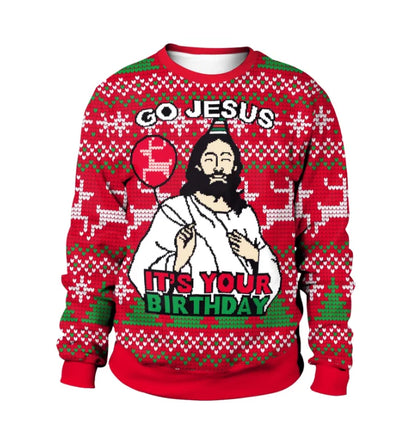 Autumn Winter Christmas Print Jumper