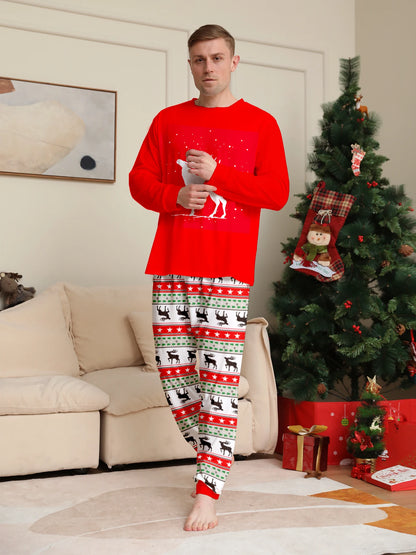 Reindeer Christmas Couple Pajama Set