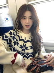 Printed Knit Pullover