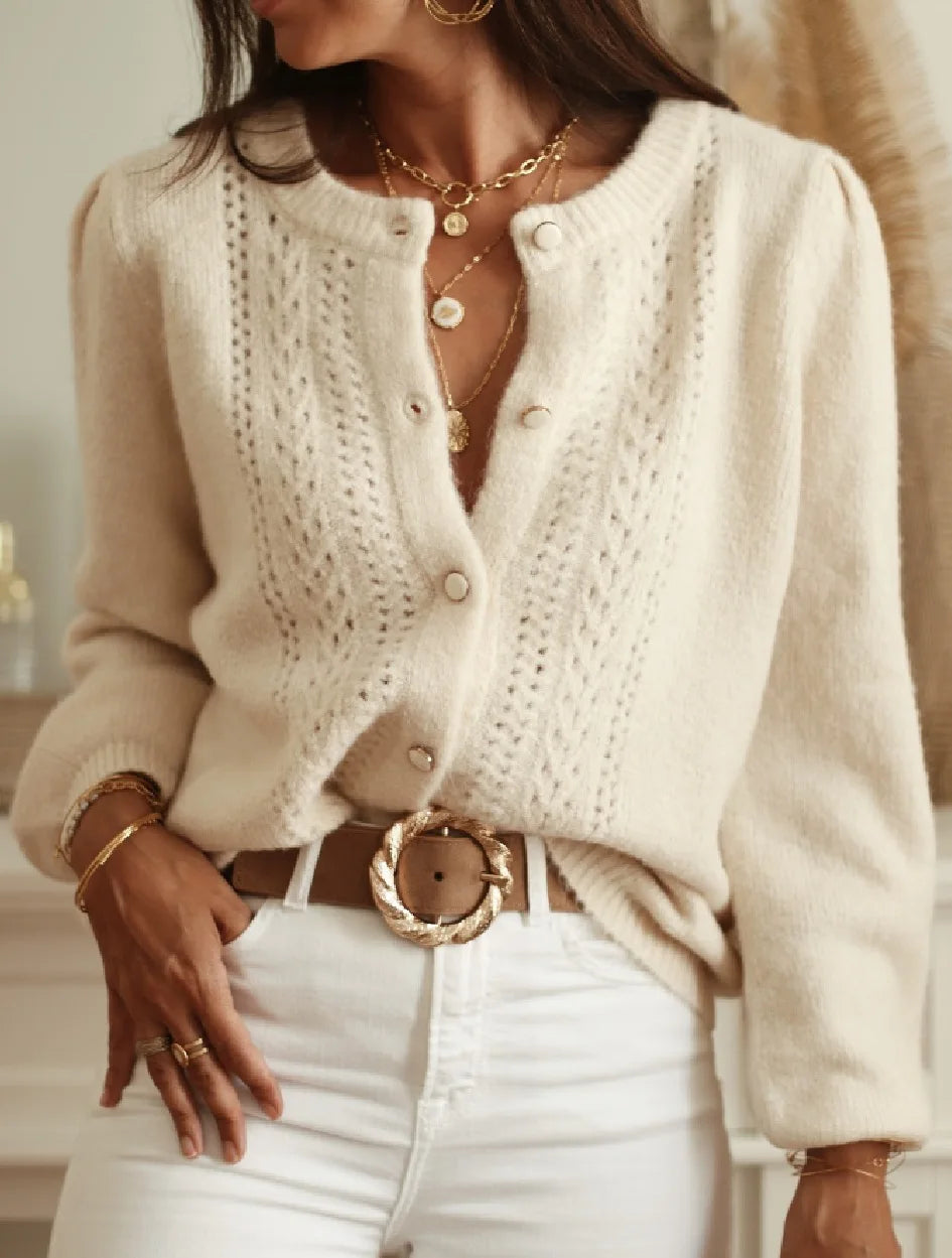 Hollow Crochet Knit Cardigan