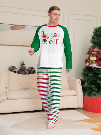 Christmas Elf Print Pajama Set