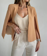 Cape Sleeve Open Front Blazer
