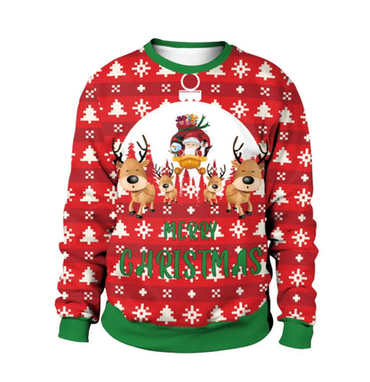 Autumn Winter Christmas Print Jumper